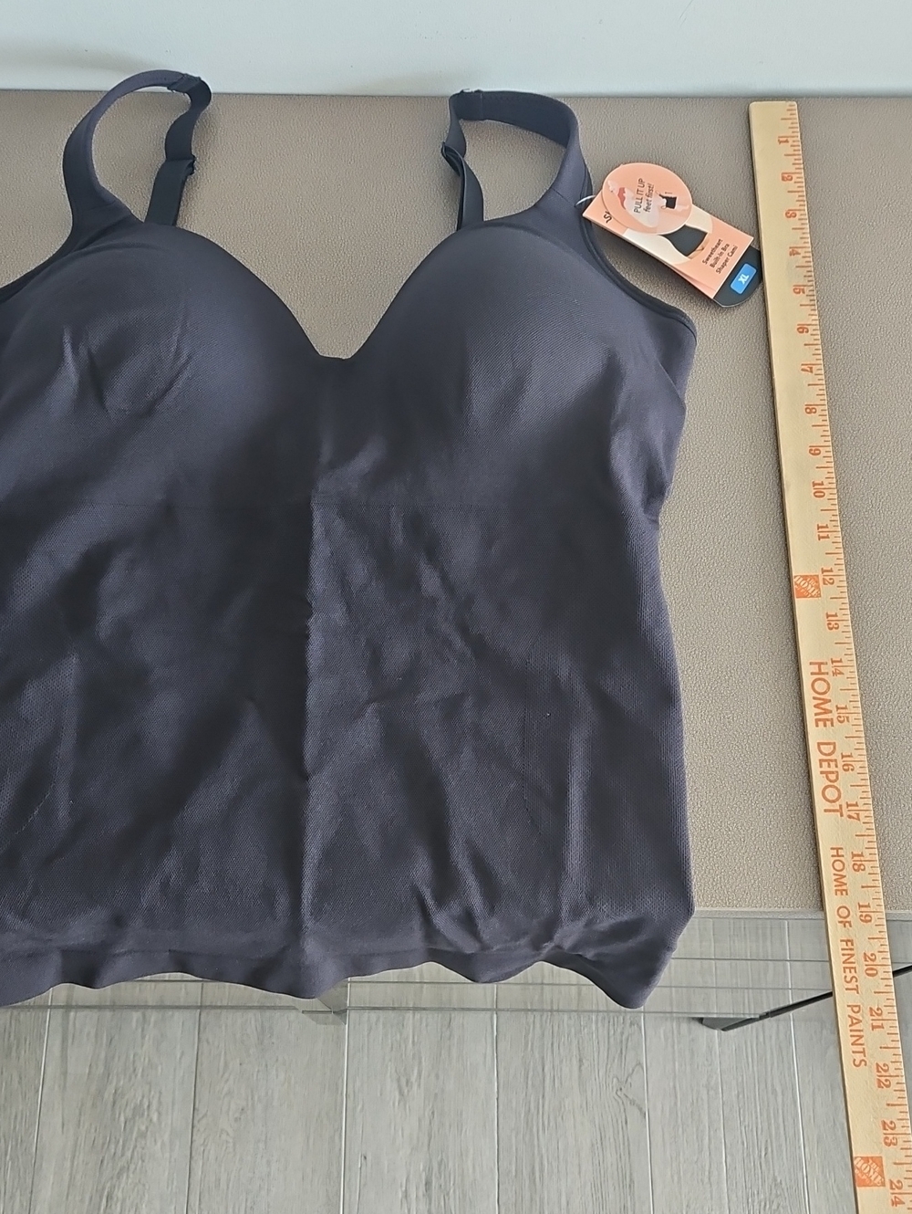 Shapermint Sweetheart Built-In Bra Shaper Cami Black XL